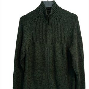 Icebreaker Sweater Mens Large Full Zip Long Sleeve Merino Wool Forrest Green